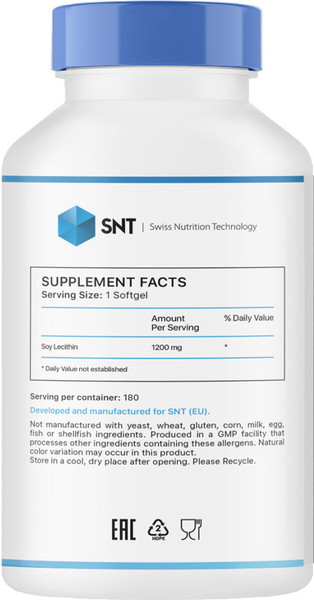 Изображение товара Пищевая добавка SNT Soy Lecithin (180 капсул)