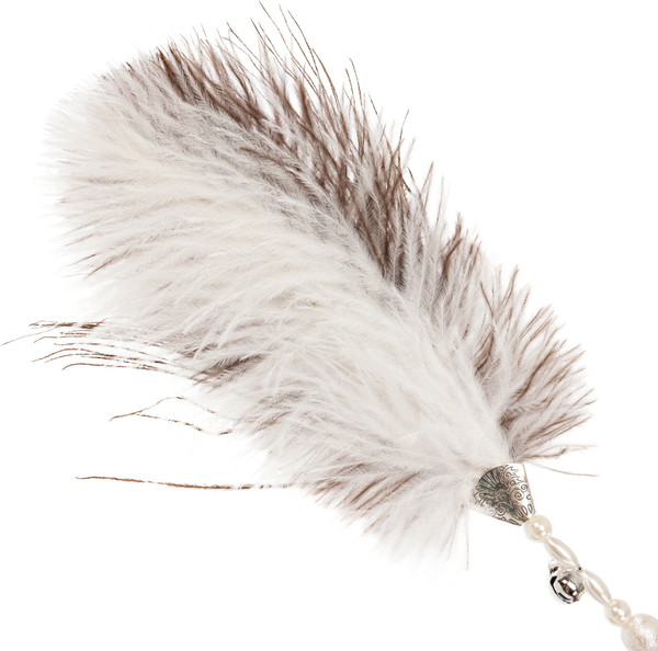 Изображение товара Игрушка для кошек ZooZooZoo Удочка-дразнилка Перо павлина / HM-15