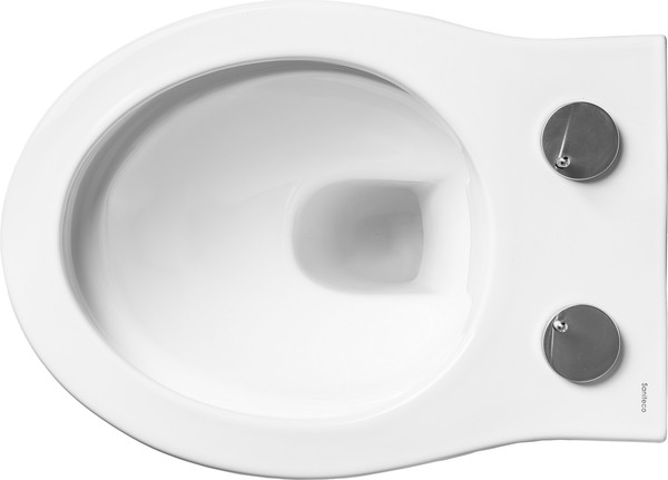 Изображение товара Унитаз подвесной с инсталляцией Saniteco KW-99046 + Berges АТОМ 410 040333 (с кнопкой)