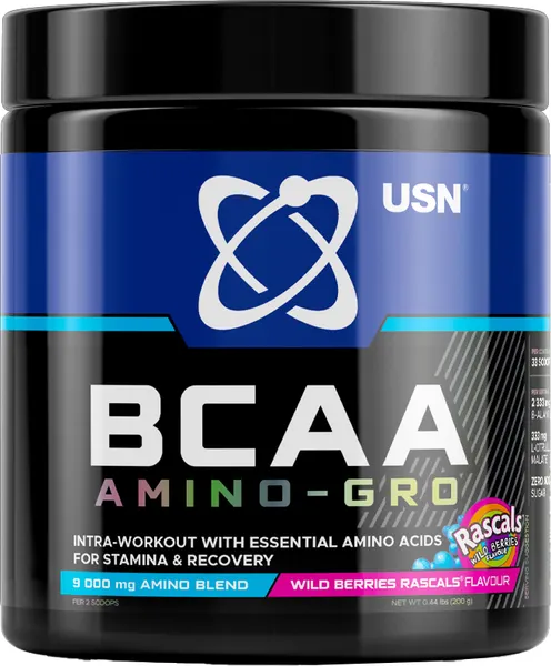 Аминокислоты BCAA USN Amino Gro Wild Berries Rascals (200г) — фото 5