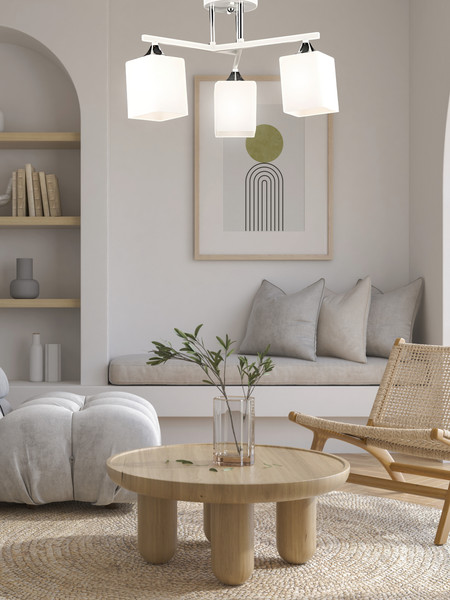 Изображение товара Люстра Aitin-Pro НПБ 02-3x60-101 / N6788/3 (белый/хром)