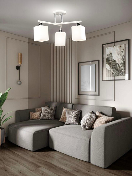 Изображение товара Люстра Aitin-Pro НПБ 02-3x60-101 / N6788/3 (белый/хром)