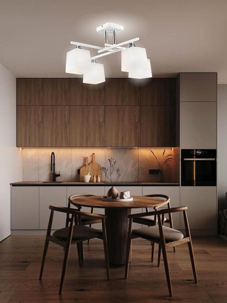 Изображение товара Люстра Aitin-Pro НПБ 02-4x60-101 / N5985/4 (белый/хром)