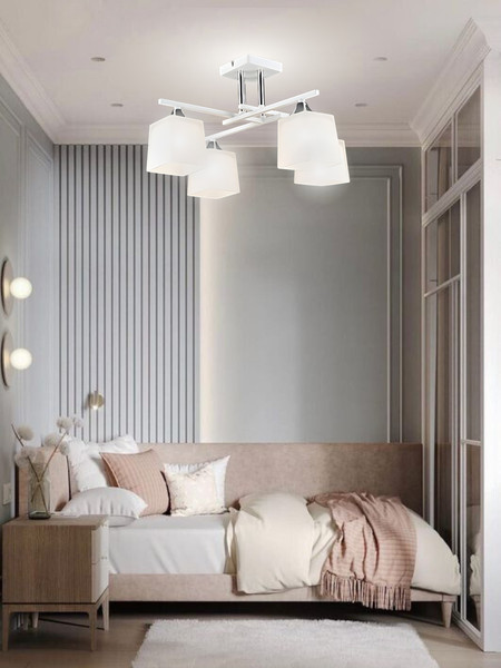 Изображение товара Люстра Aitin-Pro НПБ 02-4x60-101 / N5985/4 (белый/хром)