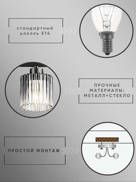 Изображение товара Люстра Aitin-Pro НПБ 02-4x60-101 / N6787/4 (черный/медь)