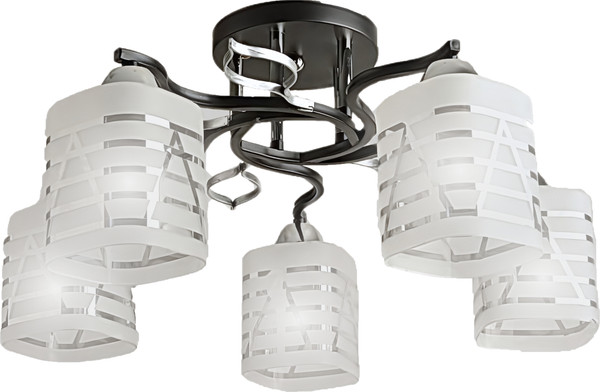 Изображение товара Люстра Aitin-Pro НПБ 02-5x60-101 / 8239/5 (черный/хром)