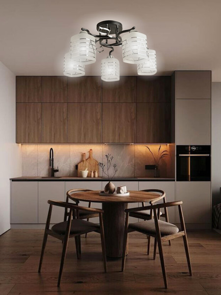 Изображение товара Люстра Aitin-Pro НПБ 02-5x60-101 / 8239/5 (черный/хром)