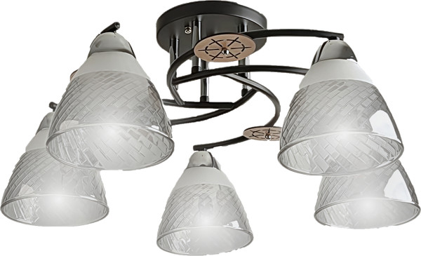 Изображение товара Люстра Aitin-Pro НПБ 02-5x60-101 / 8245/5 (черный/хром)