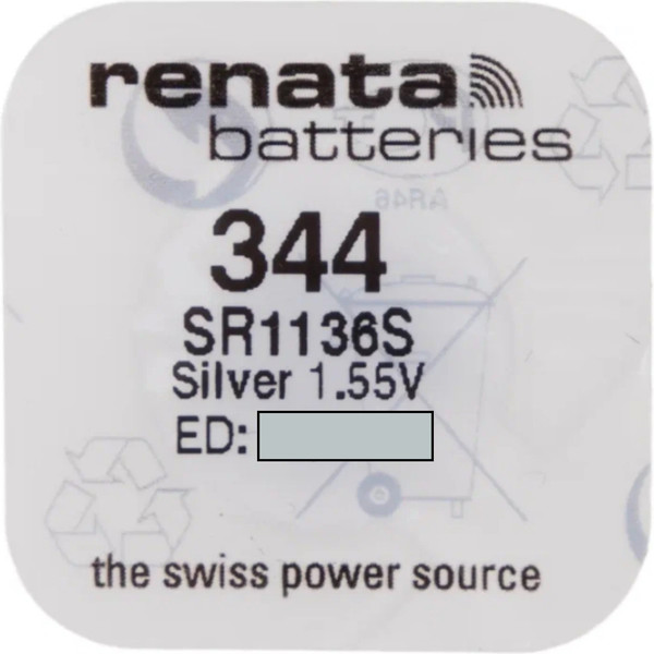 Изображение товара Батарейка Renata SR344/SR1136SW BL-1 1.55V 10mAh 5.8x1.6mm