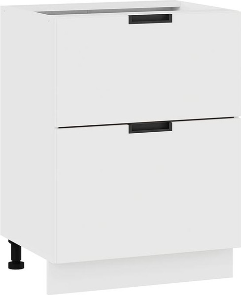 Изображение товара Шкаф-стол кухонный ТриЯ Гренада с двумя ящиками 1Н6Я2 (белый/холст белый)