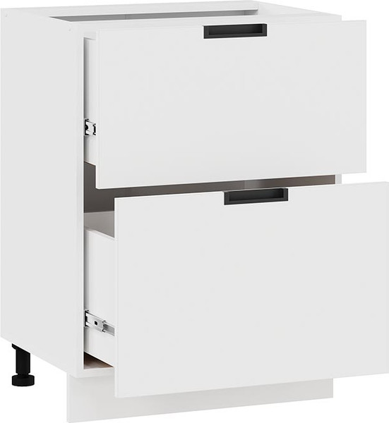 Изображение товара Шкаф-стол кухонный ТриЯ Гренада с двумя ящиками 1Н6Я2 (белый/холст белый)