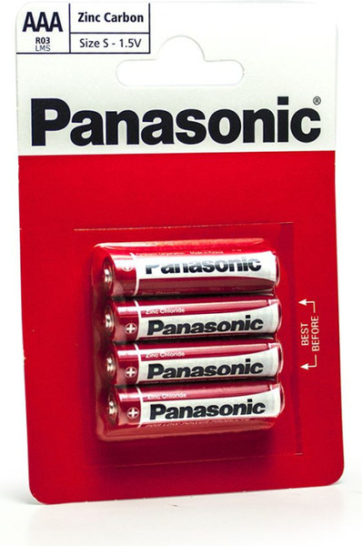 Изображение товара Комплект батареек Panasonic Zinc Carbon R03 BL4 48/240