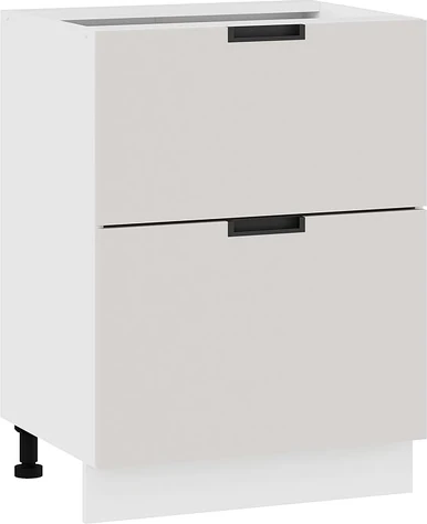 Изображение товара Шкаф-стол кухонный ТриЯ Гренада с двумя ящиками 1Н6Я2 (белый/холст мокко)