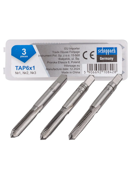 Изображение товара Набор метчиков Scheppach Sch-TAP6x1 (65177), (3шт)