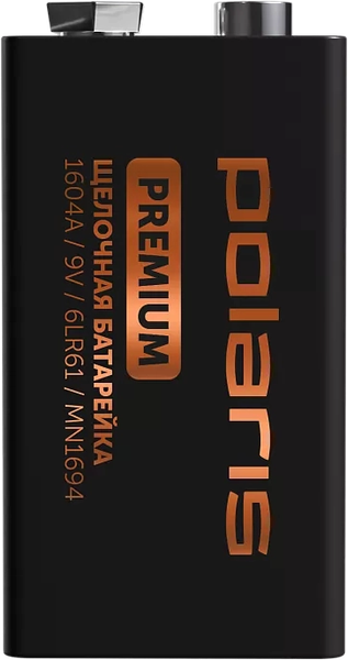 Изображение товара Батарейка Polaris PB 9V Premium 6LR61 (черный)