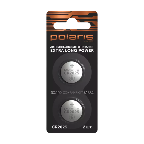 Изображение товара Комплект батареек Polaris Premium PB CR2025 (сталь, 2шт)