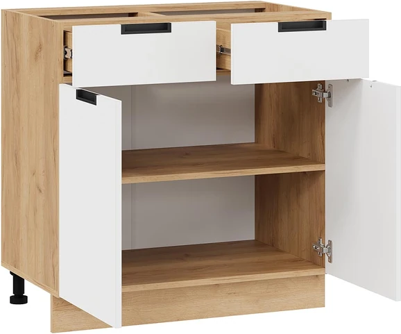 Изображение товара Шкаф-стол кухонный ТриЯ Гренада 1Н8Я (дуб крафт золотой/холст белый)