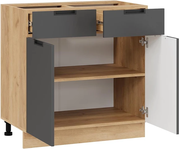 Изображение товара Шкаф-стол кухонный ТриЯ Гренада 1Н8Я1 (дуб крафт золотой/холст вулкан)