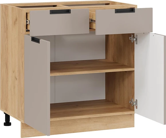 Изображение товара Шкаф-стол кухонный ТриЯ Гренада 1Н8Я1 (дуб крафт золотой/холст латте)