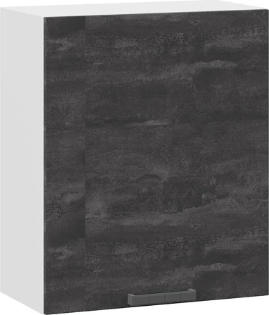 Изображение товара Шкаф навесной для кухни ТриЯ Детройт 1В6 с одной дверью (белый/угольный Камень)