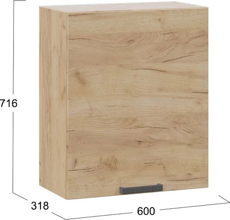 Изображение товара Шкаф навесной для кухни ТриЯ Детройт 1В6 с одной дверью (дуб крафт золотой/дуб крафт золотой)