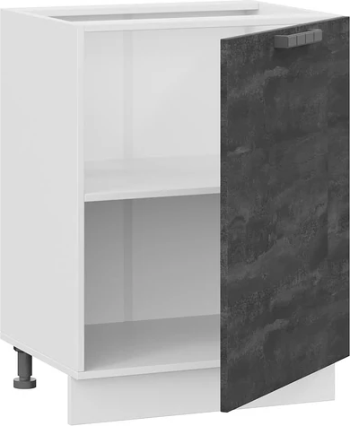 Изображение товара Шкаф-стол кухонный ТриЯ Детройт 1Н6 с одной дверью (белый/угольный камень)