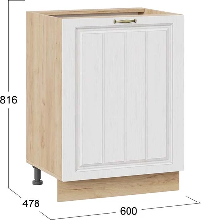 Изображение товара Шкаф-стол кухонный ТриЯ Лина 1Н6 с одной дверью (дуб крафт золотой/белый)