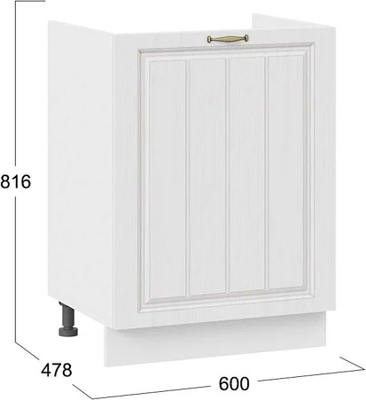 Изображение товара Шкаф под мойку ТриЯ Лина 1Н6М с одной дверью (белый)