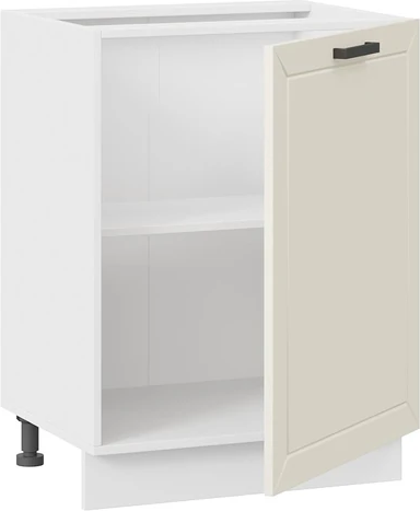 Изображение товара Шкаф-стол кухонный ТриЯ Лорас 1Н6 с одной дверью (белый/холст брюле)