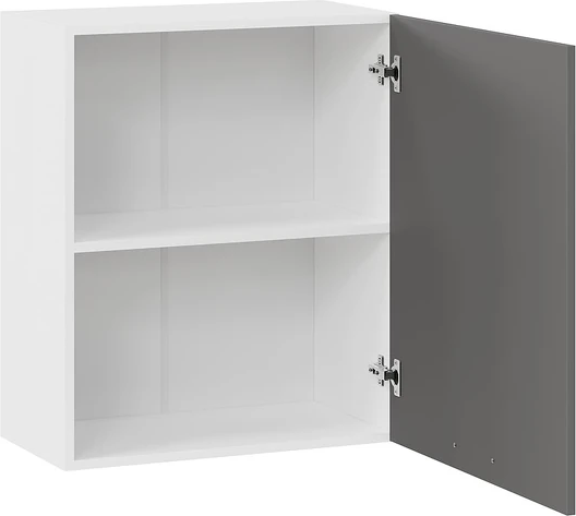 Изображение товара Шкаф навесной для кухни ТриЯ Тиана 1В6 с одной дверью (белый/асфальт супермат)
