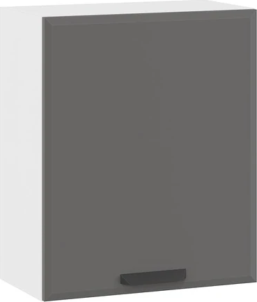 Изображение товара Шкаф навесной для кухни ТриЯ Тиана 1В6 с одной дверью (белый/асфальт супермат)