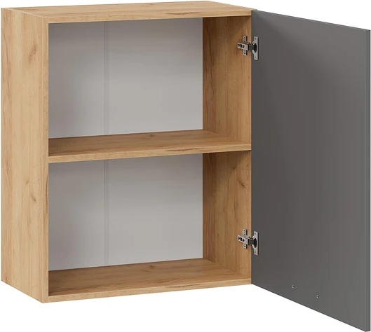 Изображение товара Шкаф навесной для кухни ТриЯ Тиана 1В6 с одной дверью (дуб крафт золотой/асфальт супермат)