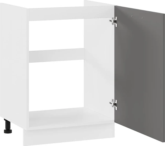 Изображение товара Шкаф под мойку ТриЯ Тиана 1Н6М с одной дверью (белый/асфальт супермат)