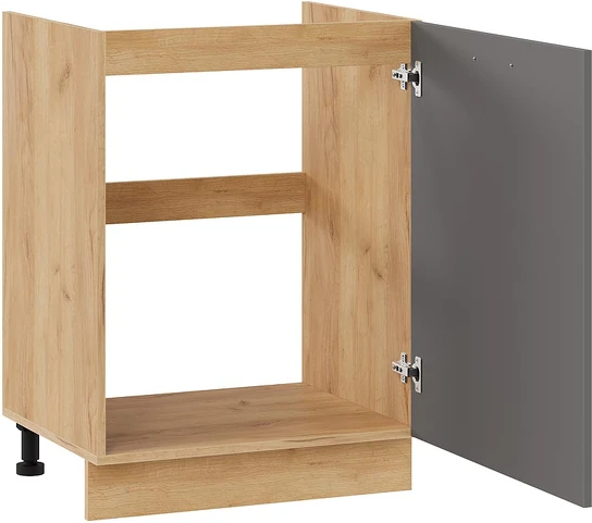 Изображение товара Шкаф под мойку ТриЯ Тиана 1Н6М с одной дверью (дуб крафт золотой/асфальт супермат)