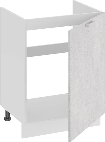 Изображение товара Шкаф под мойку ТриЯ Гранита 1Н6М с одной дверью (белый/бетон снежный)