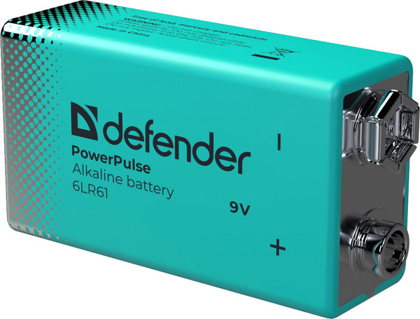 Изображение товара Батарейка Defender PowerPulse 6LR61-1BL 9V / 56261