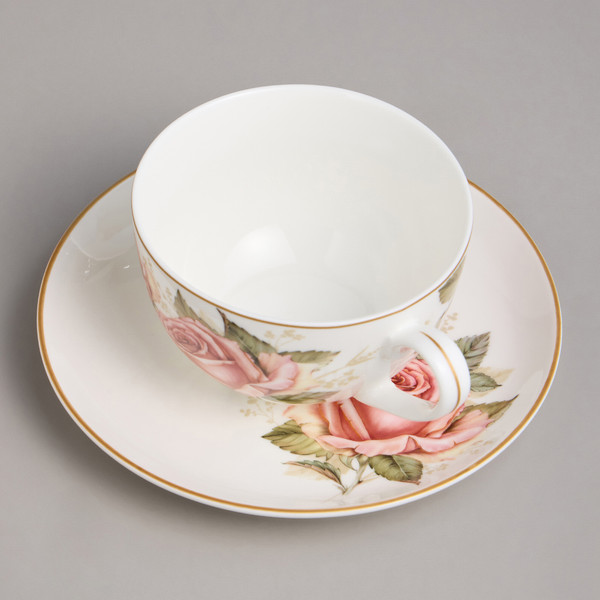 Изображение товара Чашка с блюдцем Lefard Корейская роза 590-678