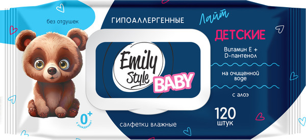 Изображение товара Влажные салфетки Emily Style Без запаха (120шт)