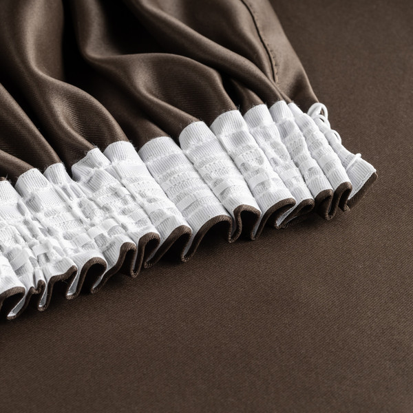 Изображение товара Комплект штор Mio Tesoro Blackout 150x270 + Гардина Soft Lines 306 400х270 (коричневый/белый лен)