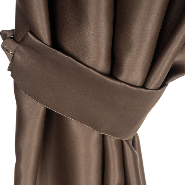 Изображение товара Комплект штор Mio Tesoro Blackout 150x270 + Гардина Soft Lines 306 400х270 (коричневый/белый лен)