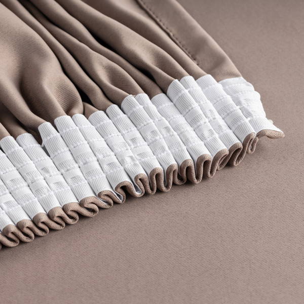 Изображение товара Комплект штор Mio Tesoro Blackout 150x270 + Гардина Soft Lines 306 400х270 (капучино/белый лен)