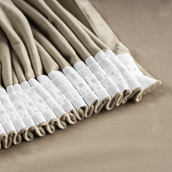 Изображение товара Комплект штор Mio Tesoro Velvet 150x250 + Гардина Soft Lines 306 400х250 (капучино/белый лен)