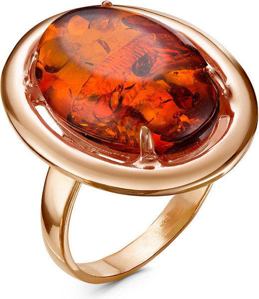 Изображение товара Кольцо Wolves Янтарь с каемкой 1624 (р.17)