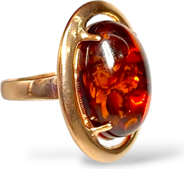 Изображение товара Кольцо Wolves Янтарь с каемкой 1625 (р.17.5)