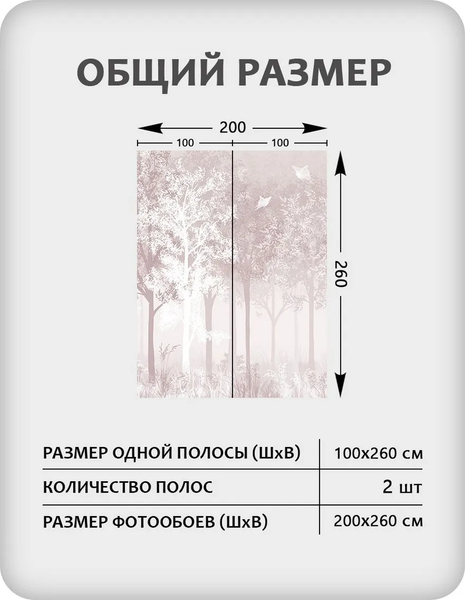 Изображение товара Фотообои листовые Citydecor Таинственный лес 32 (200x260см)