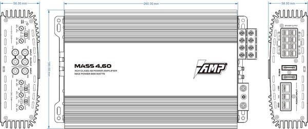 Изображение товара Автомобильный усилитель AMP Mass 4.60