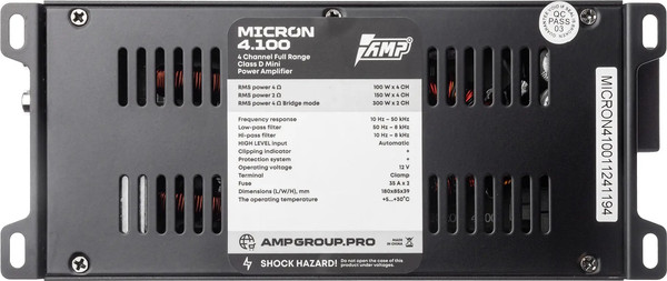 Изображение товара Автомобильный усилитель AMP Micron 4.100