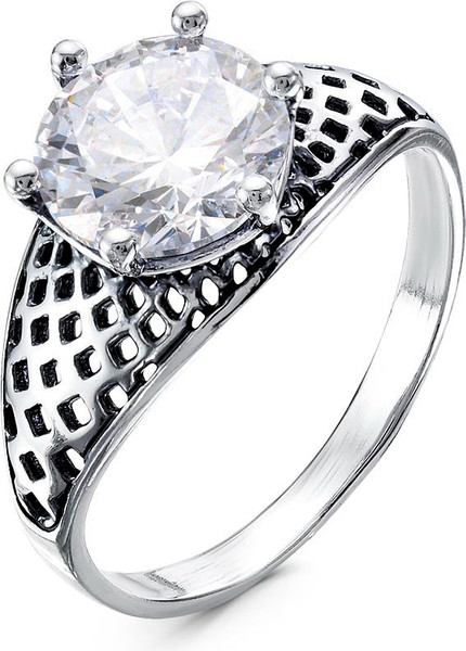 Изображение товара Кольцо Wolves Нежный поцелуй Серебрение 1639 (р.20.5, камень белый)