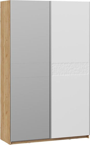Изображение товара Шкаф-купе ТриЯ Оскар Скания Т2 1400 / 268644 (ручка серебро/дуб крафт золотой/белый снег/белый матовый)