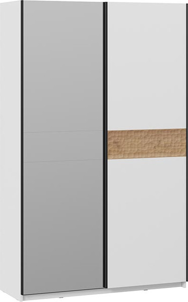 Изображение товара Шкаф-купе ТриЯ Оскар Скания Т2 1400 / 268655 (ручка черная/белый снег/белый снег/дуб тортугга)